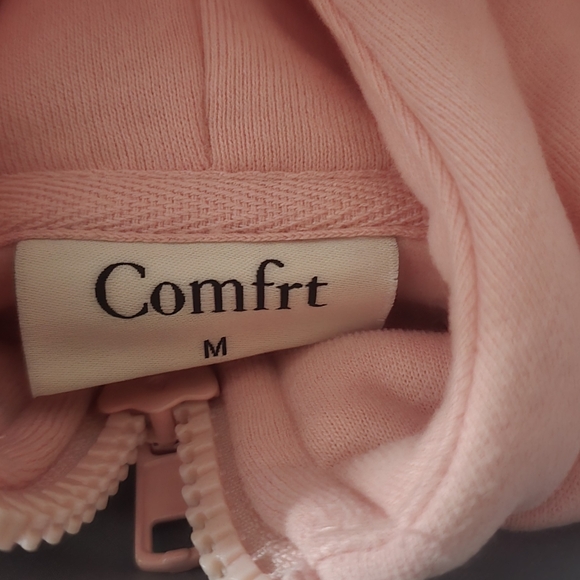 Comfrt Pink Hoodie with Full Zipper Bubble Gum Color - Picture 5 of 6